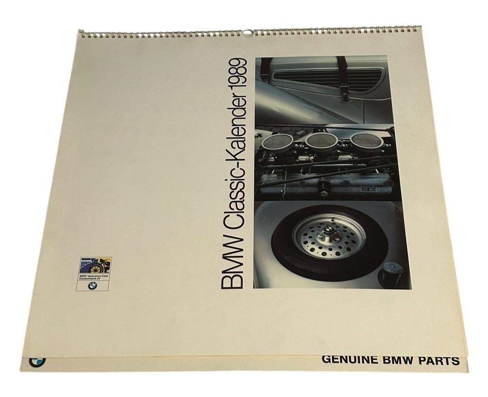 1989 BMW Classic Calendar by BMW Veteranen Club Germany 20x18 Inches Paper READ